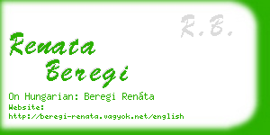 renata beregi business card